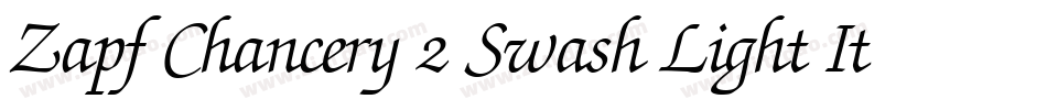 Zapf Chancery 2 Swash Light Italic字体转换